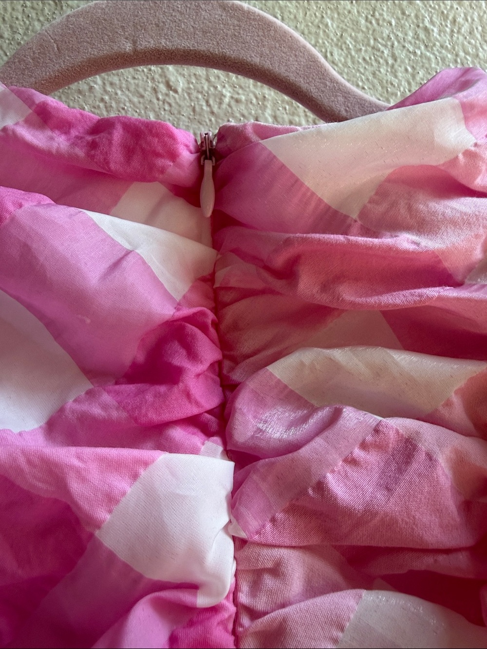 Pink and White Gingham Ruffle Dress - Picture 4 of 4